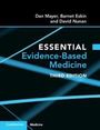 Titel: "Essential Evidence-Based Medicine, Third Edition." Autoren: Dan Mayer, Barnet Eskin, David Nunan. Dunkles Design mit blauen Linien.