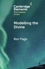 Cover von "Cambridge Elements: The Problems of God", Titel "Modelling the Divine" von Ben Page. Hintergrund: grüne Nordlichter.
