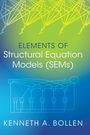 "Elements of Structural Equation Models (SEMs)" von Kenneth A. Bollen. Farbverlauf von Blau zu Grün, Diagramme oben und unten.