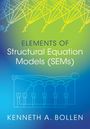 Text: "ELEMENTS OF Structural Equation Models (SEMs)" und "KENNETH A. BOLLEN". Hintergrund in Blau- und Grüntönen.