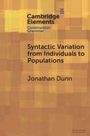 Text: "Syntactic Variation from Individuals to Populations" von Jonathan Dunn. Gelber Hintergrund mit Kachelmuster.