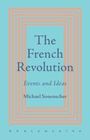 "The French Revolution: Events and Ideas, Michael Sonenscher." Geometrisches Muster aus konzentrischen Linien auf hellblauem Hintergrund.