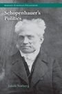 Oben steht "Modern European Philosophy". Titel: "Schopenhauer's Politics". Unten: "Jakob Norberg". Schwarz-weiß Porträt eines Mannes.