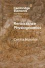 „Cambridge Elements“, „Renaissance Physiognomics“, „Cecilia Muratori“. Hintergrund: dekoratives Muster in Brauntönen.