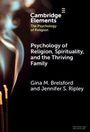Zu lesen: Cambridge Elements, Psychology of Religion, Spirituality, and the Thriving Family von Gina M. Brelsford und Jennifer S. Ripley. Im Hintergrund steigen Rauchschwaden auf.