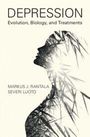 „DEPRESSION: Evolution, Biology, and Treatments“; Namen: Markus J. Rantala, Severi Luoto. Silhouette mit Pflanzenmotiv.