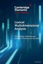 Tony Berber Sardinha: Lexical Multidimensional Analysis, Buch