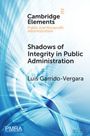 Text: "Cambridge Elements", "Public and Nonprofit Administration", "Shadows of Integrity in Public Administration", "Luis Garrido-Vergara". 

Hintergrund: Abstrakte blaue Muster.