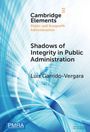 "Cambridge Elements" oben links. "Shadows of Integrity in Public Administration", Autor: Luis Garrido-Vergara. Blaues, abstraktes Muster.
