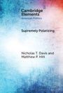 „Supremely Polarizing“, Autoren Nicholas T. Davis und Matthew P. Hitt. Hintergrund in blau-rot-verlaufenden Tönen.