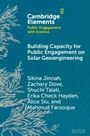 "Cambridge Elements: Public Engagement with Science. Building Capacity for Public Engagement on Solar Geoengineering."

Unten sind mehrere Autoren aufgelistet. Der Hintergrund ist blau mit weißen, pflanzenartigen Mustern.