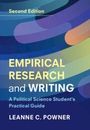 "Second Edition. Empirical Research and Writing: A Political Science Student's Practical Guide. Leanne C. Powner." Abstrakte, bunte Hintergrundformen.