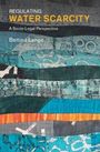 "Regulating Water Scarcity: A Socio-Legal Perspective. Bettina Lange". Streifenmuster mit Blau-, Grau- und Orangetönen.
