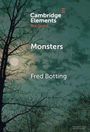 "Cambridge Elements, The Gothic, Monsters, Fred Botting." Silhouette von Bäumen vor einem mondbeschienenen, grünlichen Himmel.