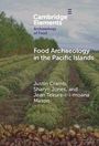 Text: "Food Archaeology in the Pacific Islands." Autoren: Justin Cramb, Sharyn Jones, Jean Tekura-i-i-moana Mason. Hintergrund: Feldlandschaft.