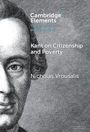 "Kant on Citizenship and Poverty" von Nicholas Vrousalis, Cambridge Elements. Rechts das Porträt eines Mannes.