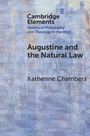 "Cambridge Elements: History of Philosophy and Theology in the West. Augustine and the Natural Law, Katherine Chambers." Hintergrund: Strukturiert in gedecktem Blau.