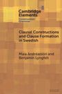 "Clausal Constructions and Clause Formation in Swedish" von Maia Andréasson und Benjamin Lyngfelt. Orange-gelbes Muster.