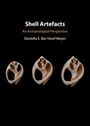 Text: „Shell Artefacts: An Archaeological Perspective, Daniella E. Bar-Yosef Mayer.“ Drei spiralige Muschelformen auf schwarzem Hintergrund.