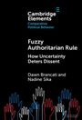 "Fuzzy Authoritarian Rule: How Uncertainty Deters Dissent" von Dawn Brancati und Nadine Sika. Bunte Silhouetten von Händen.