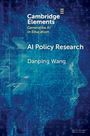 Text: "Cambridge Elements, Generative AI in Education, AI Policy Research, Danping Wang". Blaues, stilisiertes Profil eines Gesichts.