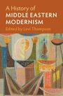 „A History of Middle Eastern Modernism“ bearbeitet von Levi Thompson. Abstrakte Illustration mit geometrischen Formen.