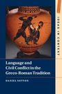 "Language and Civil Conflict in the Greco-Roman Tradition" von Daniel Sutton. Abbildung einer antiken Vase mit Kampfesmotiv.