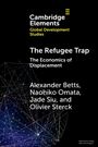 "Cambridge Elements: Global Development Studies. 'The Refugee Trap: The Economics of Displacement.' Autoren: Alexander Betts, Naohiko Omata, Jade Siu, Olivier Sterck. Illustriertes Cover mit Netzwerk-Grafik."