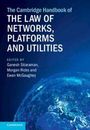 "The Cambridge Handbook of the Law of Networks, Platforms and Utilities." Blauer Hintergrund mit einem Netzwerkmuster.