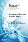 „Cambridge Elements: Public and Nonprofit Administration. Administration and Human Rights. Jessica Kritz und Benjamin Mason Meier.“ Illustriert blaue Wirbel auf weißem Hintergrund.