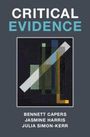 "CRITICAL EVIDENCE" und Namen der Autoren über abstraktem Kunstwerk mit geometrischen Formen und Linien.