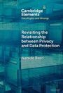 „Revisiting the Relationship between Privacy and Data Protection“ von Nahide Basri, hinterlegt von blauem, digitalem Muster.