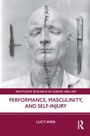 „Performance, Masculinity, and Self-Injury“ von Lucy Weir; Gesichtsskulptur mit vertikaler Naht, Messer daneben.