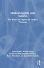 Text: "Medical English Core Course: The Basics of English for Medical Purposes."
Blaue Hintergrundgrafik.
