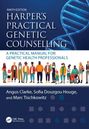 "Ninth Edition Harper’s Practical Genetic Counselling. Menschen verschiedener Altersgruppen und Hintergründe. DNA-Illustration."