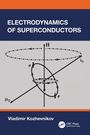 „Electrodynamics of Superconductors“ und „Vladimir Kozhevnikov“ vor Diagramm mit Kreisen und Pfeilen, H, e, t₀, μ₀.