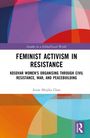 Titel: "Feminist Activism in Resistance". Untertitel: "Kosovar Women's Organising". Buntes geometrisches Muster.