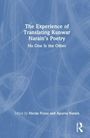 Weißer Text: "The Experience of Translating Kunwar Narain’s Poetry - No One Is the Other" vor blauem Hintergrund.