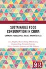 Titel: "Sustainable Food Consumption in China". Buntes dreieckiges Muster oben und unten, offenes Buch-Logo rechts.