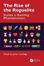 „The Rise of the Roguelite“ oben, „Inside a Gaming Phenomenon“ darunter. Pixelgrafiken zeigen Spielsymbole.