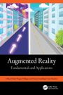 "Augmented Reality: Fundamentals and Applications". Links farbige futuristische Stadt, rechts realistische Stadt.