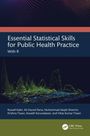 "Essential Statistical Skills for Public Health Practice With R" auf einem Buchcover mit farbenreichen Datenvisualisierungen.