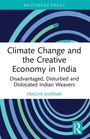 „Climate Change and the Creative Economy in India“ von Pragya Sharma. Spiralförmige Muster in Blau- und Grüntönen.
