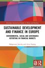 Titel: "Sustainable Development and Finance in Europe". 
Autoren: Małgorzata Janicka und Artur Sajnóg. 
Bunte geometrische Muster.
