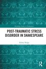"Post-Traumatic Stress Disorder in Shakespeare" von Kelsey Ridge. Blaues, gemustertes Design im Hintergrund.