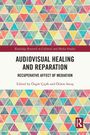 "AUDIOVISUAL HEALING AND REPARATION", Herausgeber: Özgür Çiçek, Özlem Savaş. Bunte geometrische Dreiecke im Hintergrund.