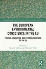 "THE EUROPEAN ENVIRONMENTAL CONSCIENCE IN THE EU" Buchcover mit floralem Muster und einem grünen Balken oben.