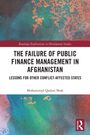 "The Failure of Public Finance Management in Afghanistan" von Mohammad Qadam Shah; bunte, abstrakte Hintergrundillustration.