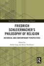Titel: Friedrich Schleiermacher's Philosophy of Religion. Untertitel: Historical and Contemporary Perspectives. Herausgeber: Stefan Lang, Klaus Viertbauer. Oben geometrisches Muster auf olivgrünem Hintergrund. Unten Logo mit stilisiertem Profil.