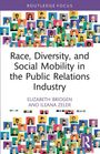 Der Text lautet: "Race, Diversity, and Social Mobility in the Public Relations Industry". Darunter sind stilisierte Porträts.